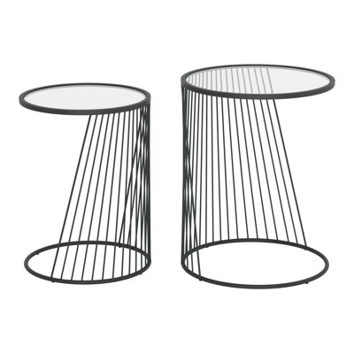 Glass Top Nesting Tables