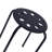 Stackable Black Metal Accent Stool Set of 6 – Heavy Duty Steel Round Stools for Kitchen, Dorm, Classroom, Party & Event Seating-3984594
