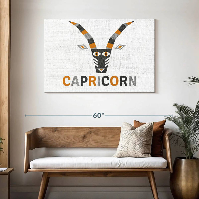 Capricorne géométrique Adella, H 30 po x l 45 po