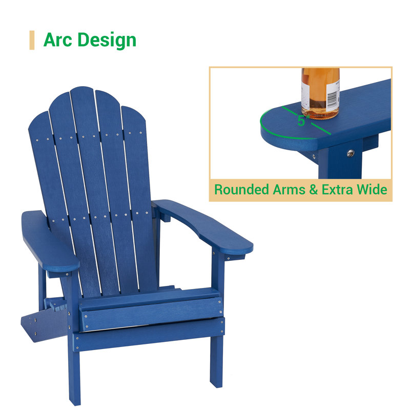 Chaise Adirondack en plastique, Bleu marine
