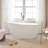 55.3" X 28.3" Freestanding Soaking Bathtub-86772436