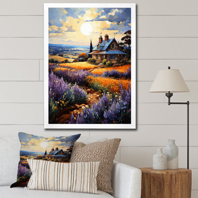 " Purple Orange Irises Field "