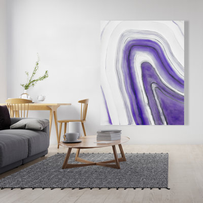Purple round geode - Purple Minerals canvas for home decor