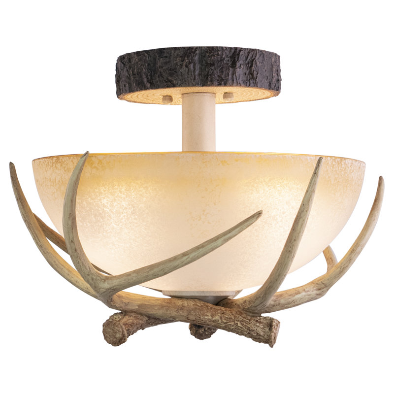 Portillo Glass Semi Flush Mount, 16