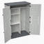 Armoire de rangement de garage, rangement d'équipement de jardin en résine antirouille avec cloisons