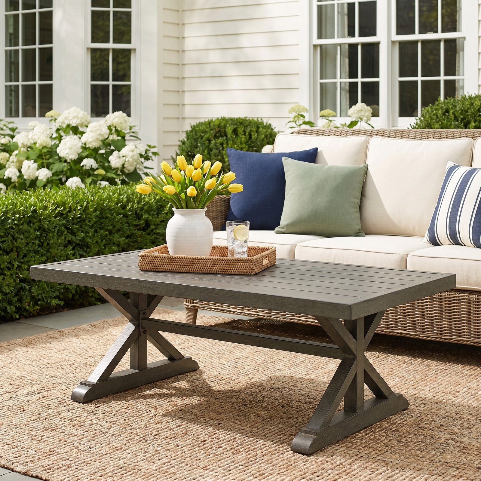 Marbella 24'' Metal Outdoor Coffee Table