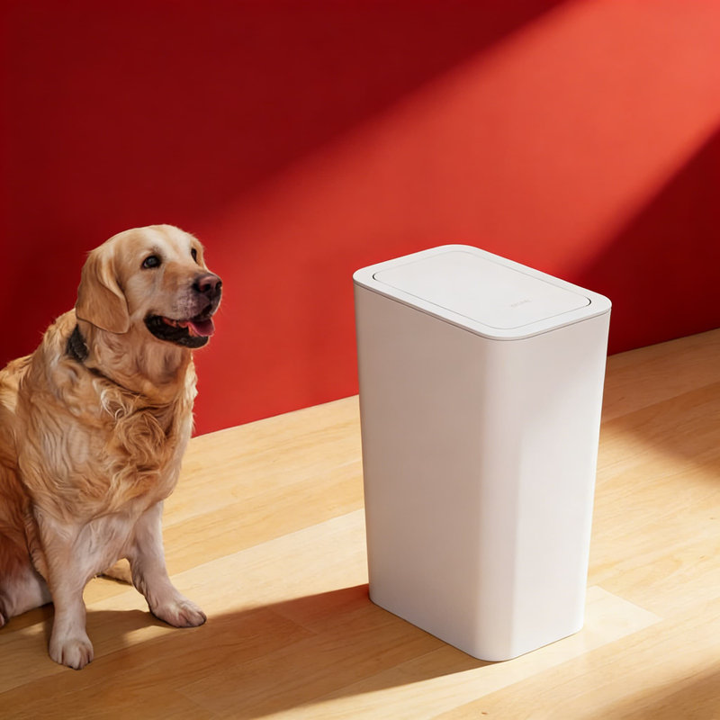 Ensemble de 3 petites poubelles avec couvercle, poubelle de salle de bain et de cuisine mince de 2,6 gallons, corbeille anti-odeurs résistante aux animaux de compagnie pour la maison, le bureau, le dortoir et la voiture