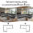 118" L-Shaped Sofa Couch With Pull-Out Bed,Oversize Convertible Sleeper Sofa, Light Grey-1930553578