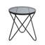 Jyhiem Glass Top Cross Legs End Table