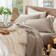 100% Washed Cotton Sheet Set Extra Deep Pocket Linen Like Textured