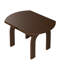 Table de salle à manger extensible en bois massif de 130 cm (51,2 pouces), style milieu du siècle, forme ronde à ovale, abattants, finition noyer