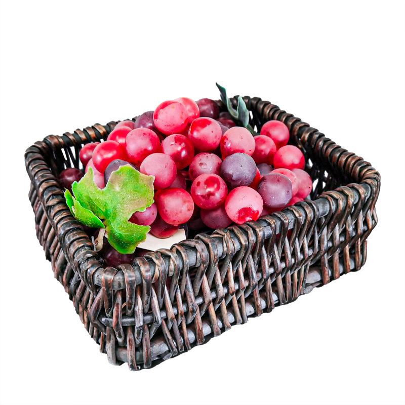 Panier en osier tissé de forme rectangulaire
