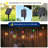 Solar String Lights Outdoor, 26Ft Waterproof Solar Lights With Remote, 16 G50 Bulbs Solar Powered Light With Timer 8 Modes For Outdoor Indoor Garden Patio Balcony Holiday (Multi-Coloured)