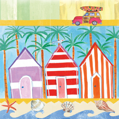 " Beach Living I " by Farida Zaman Painting Print