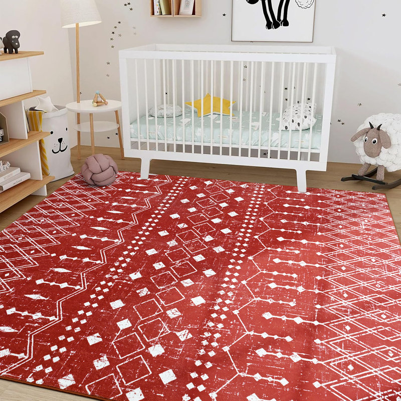 Fillender Large Living Room Area Rug Soft Boho Moroccan Farmhouse Rugs For Bedroom Under Dining Table, Rectangle 5' x 8'