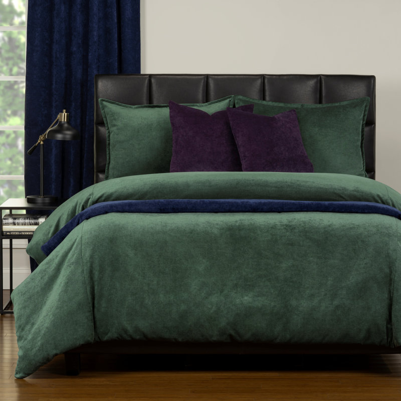 Ensemble de housse de couette et insert Mixology, Housse de couette grand et couette + 2 Taie décor, Émeraude