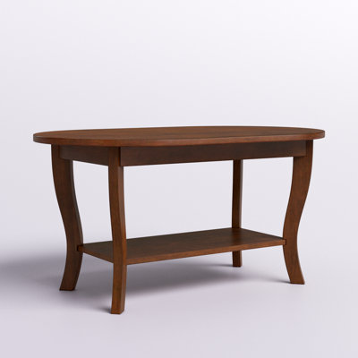 Carbin 36" Oval Coffee Table with Shelf
