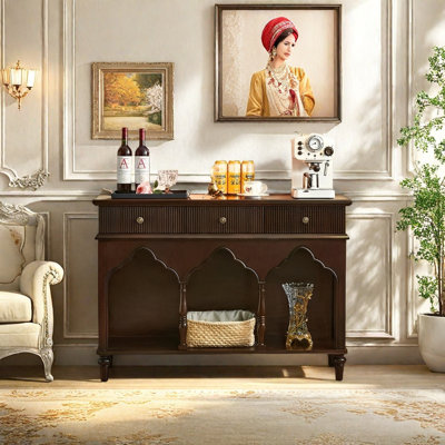 Retro Multifunctional Console Table