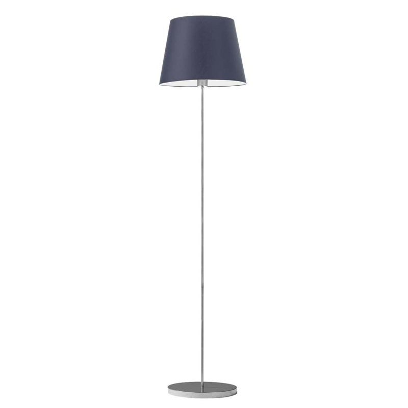 Artimus 162.5cm Traditional Floor Lamp, Navy Blue, Silver