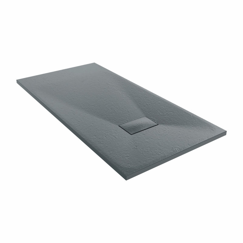 Bozidar W 32mm D Rectangle Shower Tray, 140cm H x 70cm W x 3.2cm D, Anthracite
