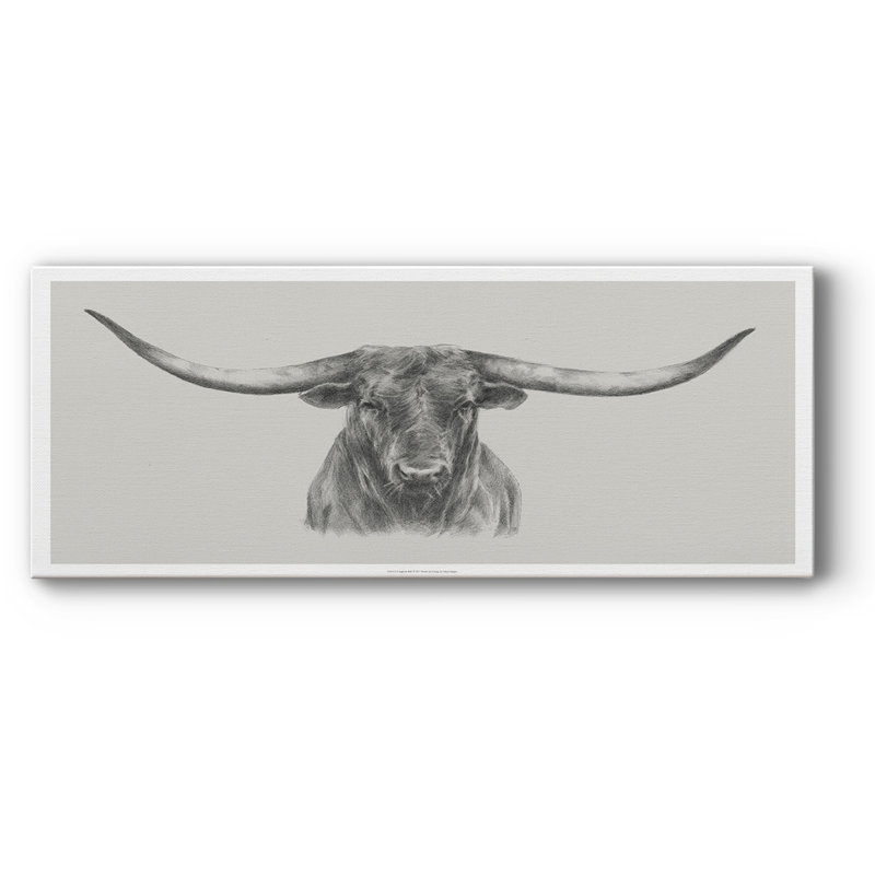" Longhorn Bull ", 8" H x 20" W x 1.5" D