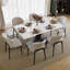 Modern Dining Table Chairs, Faux Leather,Not Assembled Need-73991775-70187674