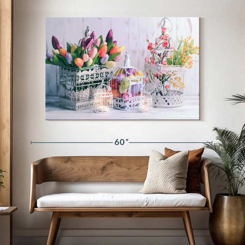 Décoration de Pâques, H 34 po x l 51 po