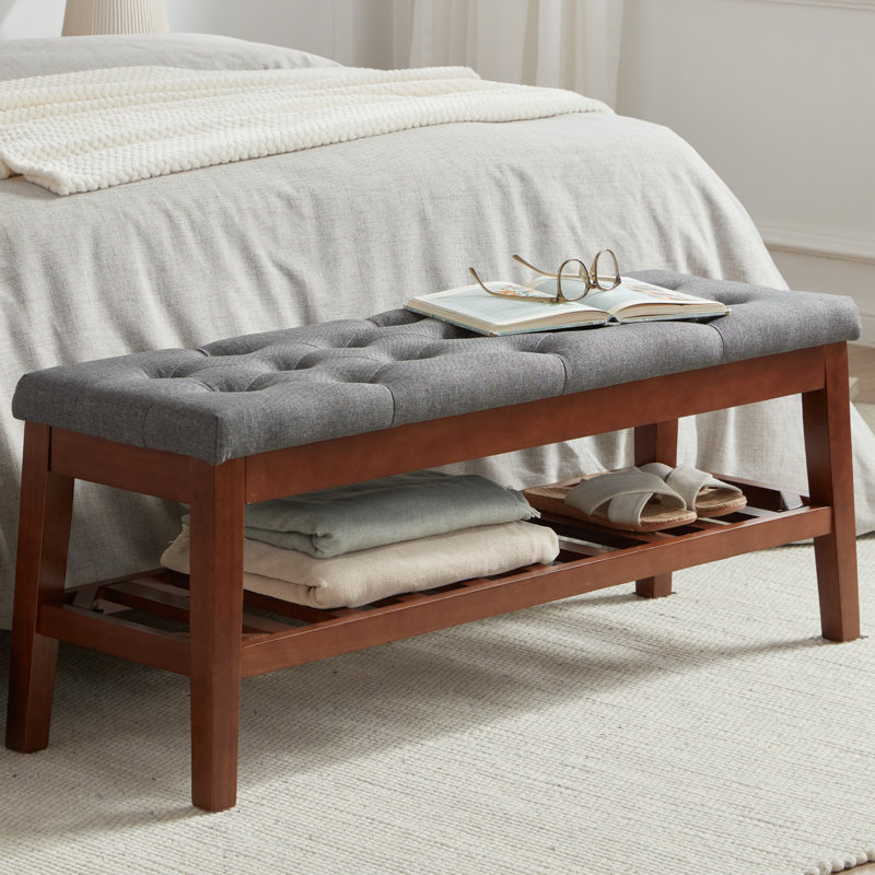 Banc de rangement Jesha, Gris foncé