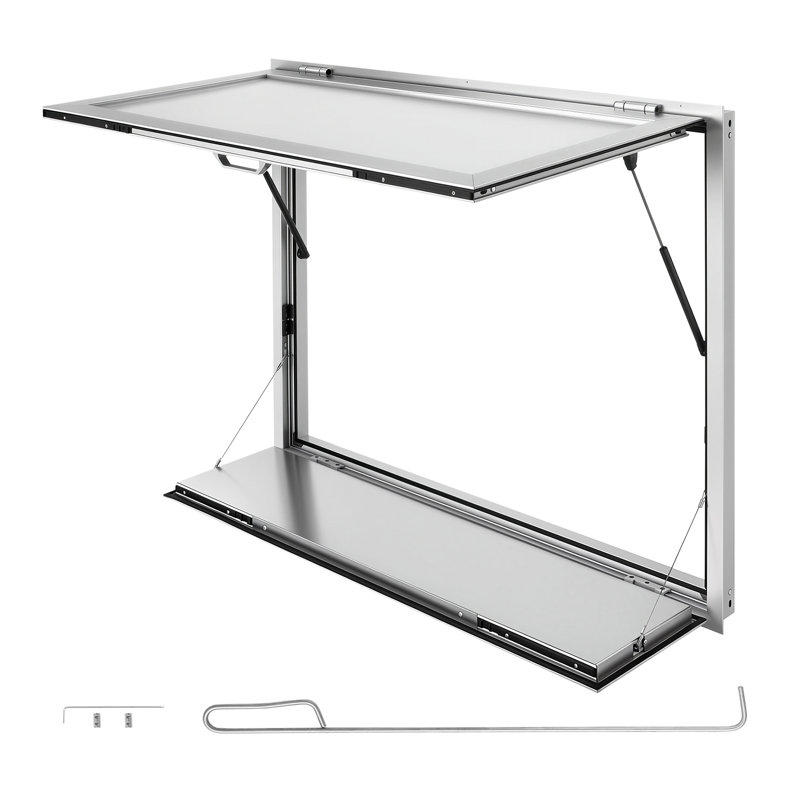 Fenêtre de service en alliage d'aluminium 48 x 36 po Concession Window, H 36,02 po x l 48,03 po x P 3,15 po