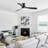 Sofucor 1 PC 52-Inch Fulsh Mount Ceiling Fan With Light