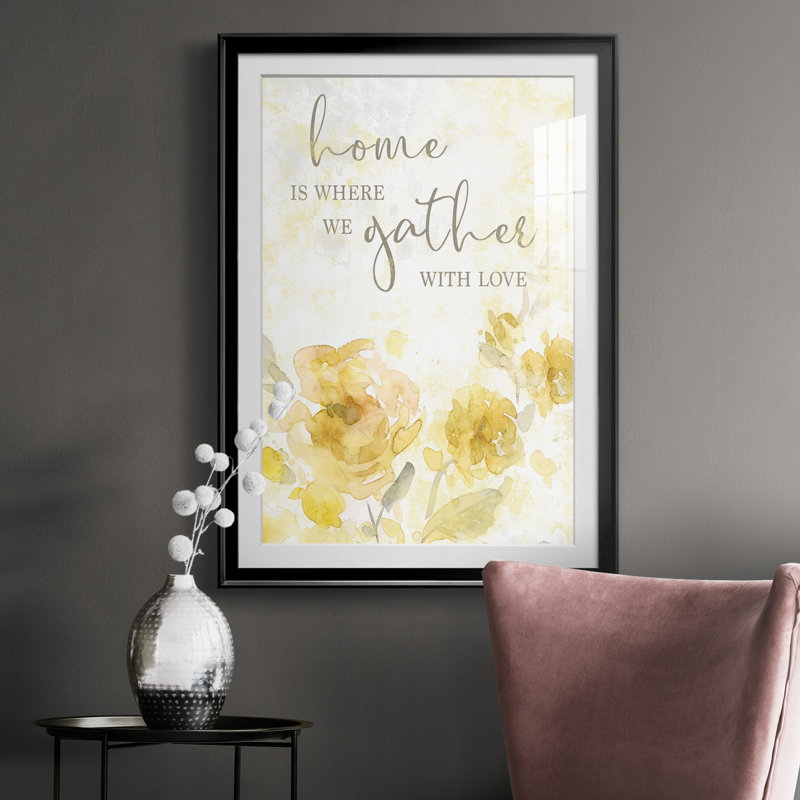" Gather With Love ", Black Frame Paper, 30.5" H x 42.5" W x 1.5" D
