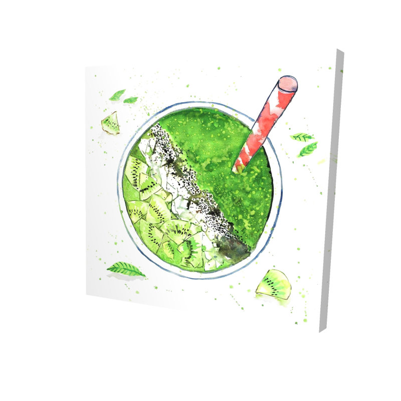 Green Smoothie - Toile de feuilles de cuisine pour la décoration intérieure