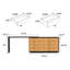 Bureau de meuble-lavabo extensible en bois 47,24 po avec 6 tiroirs