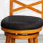 Tabouret pivotant de 24 po de hauteur comptoir gris vieilli avec siège en cuir français, élégant et confortable-1541575314-1541575326