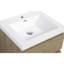 Meuble-lavabo de salle de bain avec lavabo 24 po, armoire moderne avec plateau en résine de chêne naturel et tiroirs à fermeture en douceur 24 po, chêne, lavabo