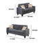 Ensemble de causeuse moderne 2 pièces, 4 coussins décoratifs-29209962