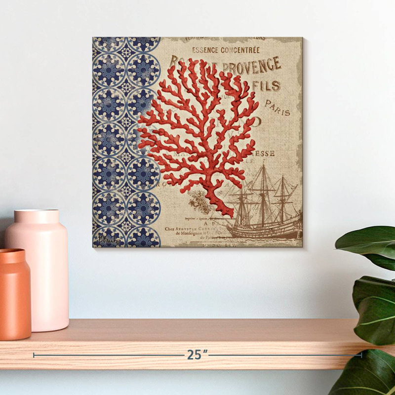 Brampt Burlap Coral I, 16" H x 16" W