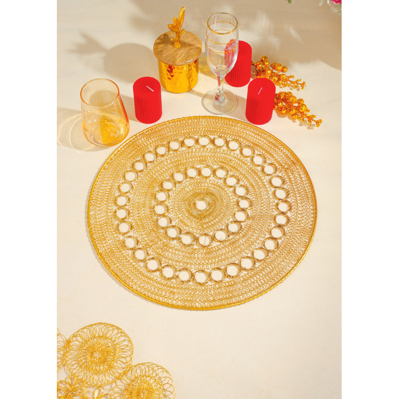 Celestial Rings Metal Placemat