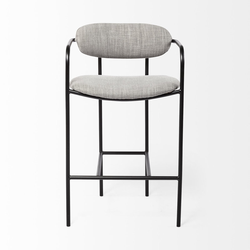 Tabouret en tissu Biélorussie, Gris bronze, Gris