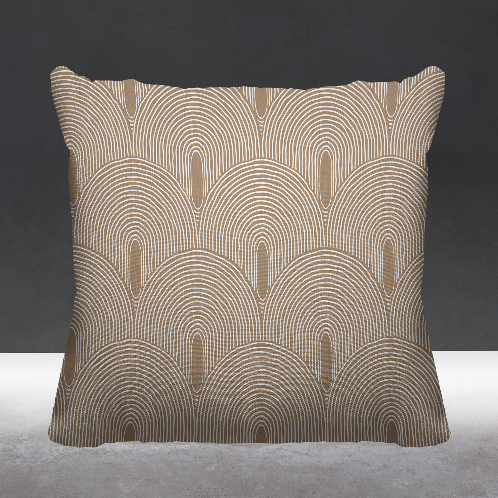 Limpo Indoor/Outdoor Throw Pillow, 16" x 16", Beige