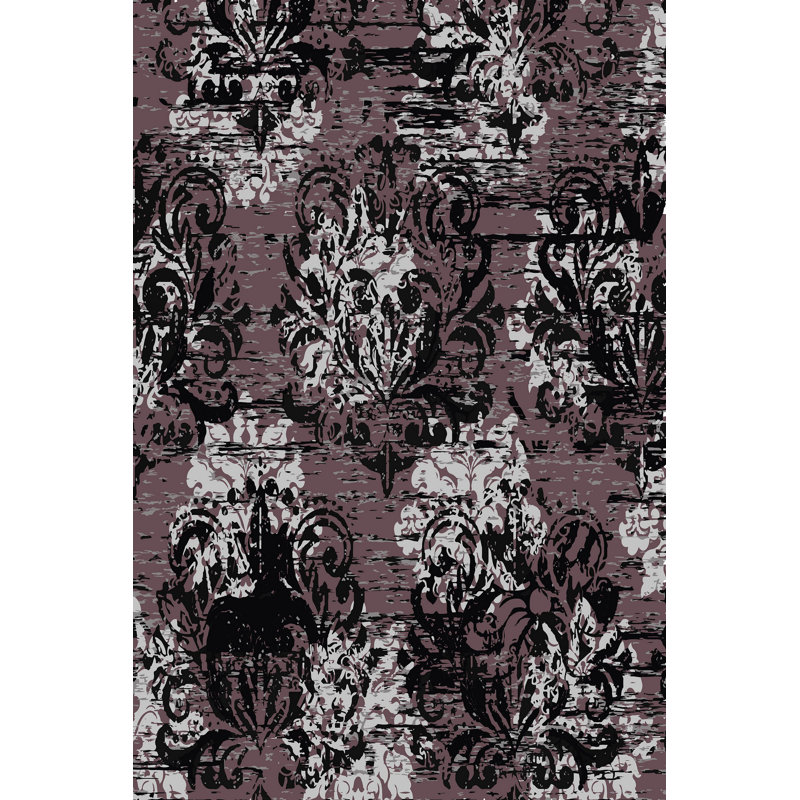 Tapis luxueux 100% polyester 5,2 x 7,5 pi, hauteur des poils de 0,4 po | Antibactérien, points antidérapants en PVC, lavable à la machine | Élégante impression numérique en 3D, parfaite pour le décor du salon et de la chambre à coucher