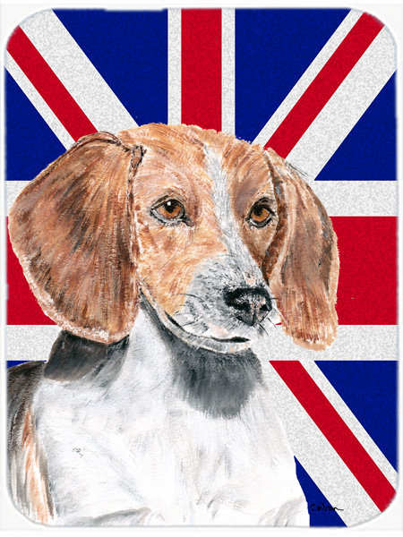 Planche à découper en verre à drapeau britannique britannique foxhound caroline english Union Jack
