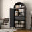 2-shelf And 1-drawer Metal Display Cabinet,Modern Freestanding Arched Cabinet, Antique Cabinets,Porcelain Cabinets,Bookshelves,assembly Required-1625589734