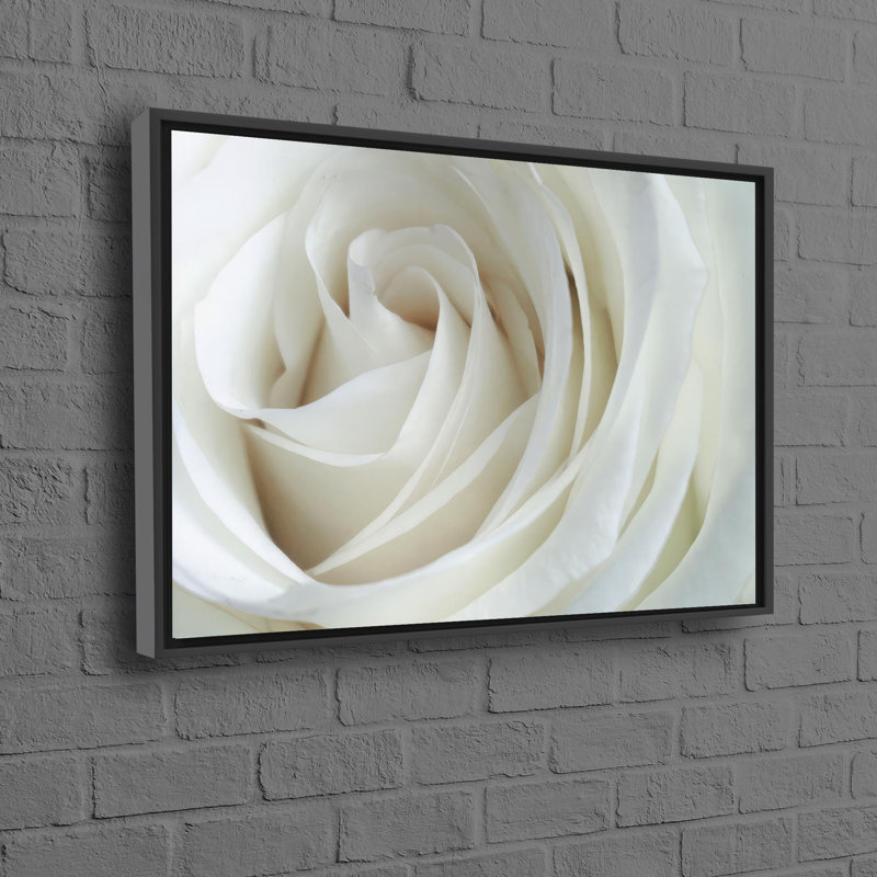 Art mural personnalisé en toile rose blanche présentant un élégant design minimaliste floral idéal comme cadeau, Noir