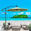 Parasol de terrasse à éclairage solaire à DEL 10 pi avec parasol et manivelle 10 pi avec parasol et manivelle pour terrasse de jardin