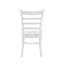 Ensemble de 2 chaises de salle à manger à finition échelle en bois blanc