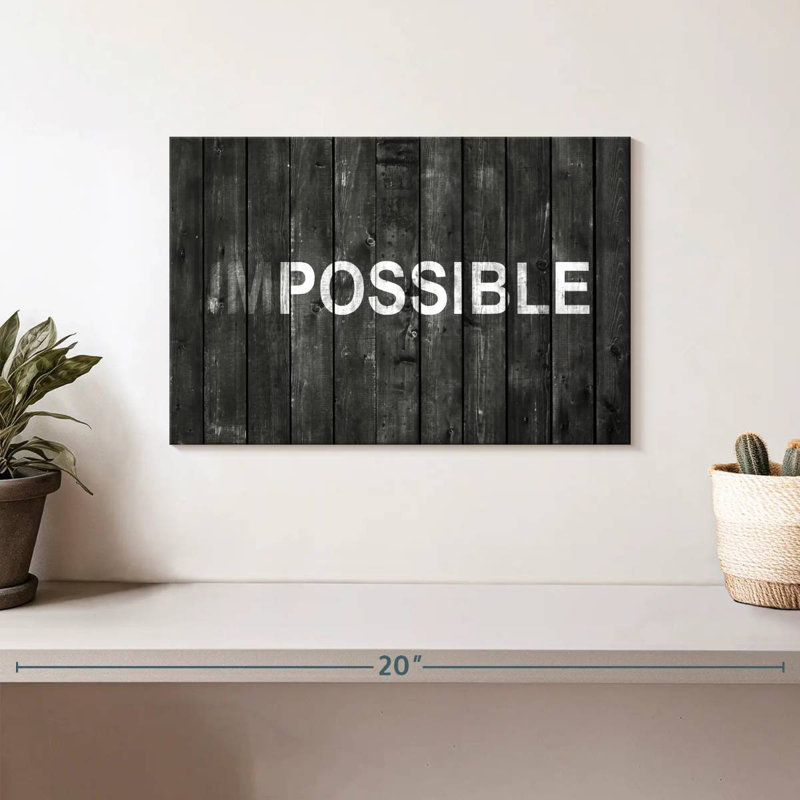 Tergel Possible Motivational Typography, 8" H x 12" W