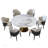 59 Inch Round Dining Table With 360° Rotating Lazy Susan, Stain & Heat Resistant Sintered Stone Top, Modern Minimalist Design For Compact Spaces-770543022