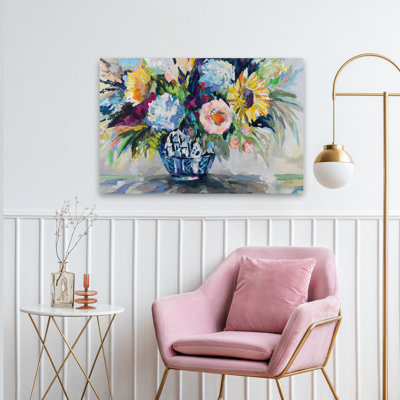 Bleu et bouquet gingembre Pop Art