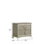 Table de chevet 2 tiroirs de style moderne en bois et accents en miroir